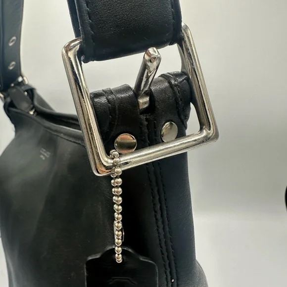 COACH Legacy Tassel Duffle Soft Leather Black Shoulder/Crossbody Bag 19889 - Picture 5 of 14